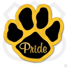  Black and Gold paw with PRIDE 